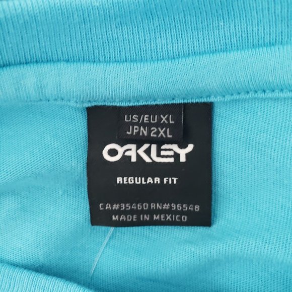 Oakley Mens Shirt XL Mark II Blue Graphic Print Tee Regular Fit Short Sleeve NEW - Picture 5 of 9